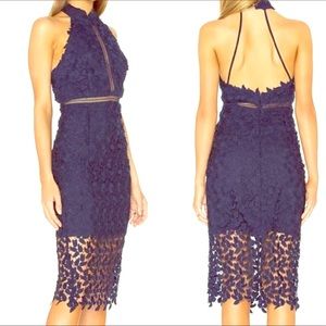 Bardot Lace halter dress